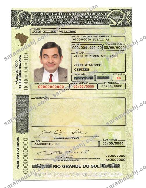 Brazil(RioGrandedoSul)driving license